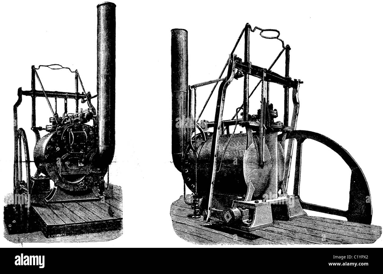 Richard Trevithick's high-pressure steam engine Stock Photo