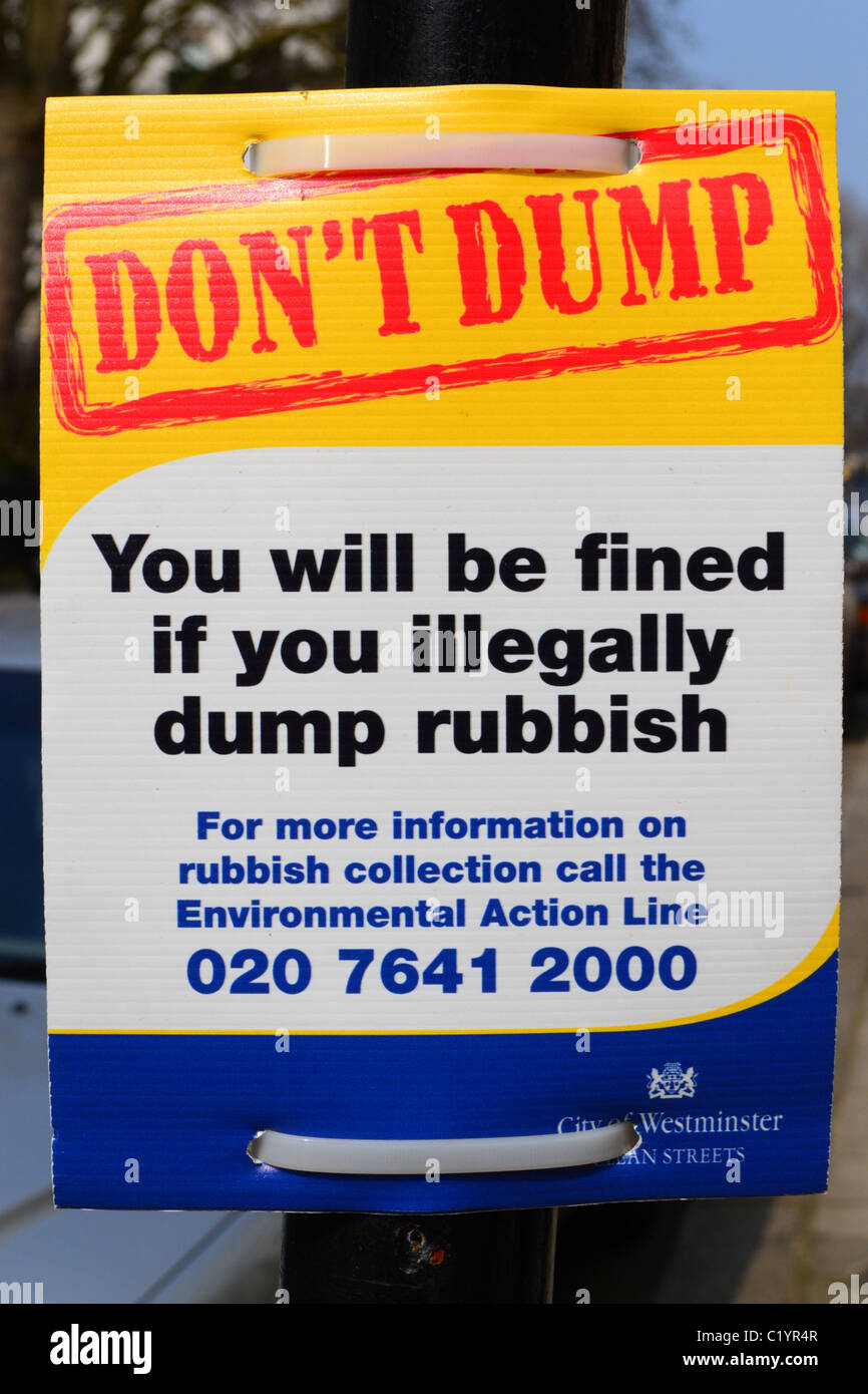 Dump rubbish sign hires stock photography and images Alamy