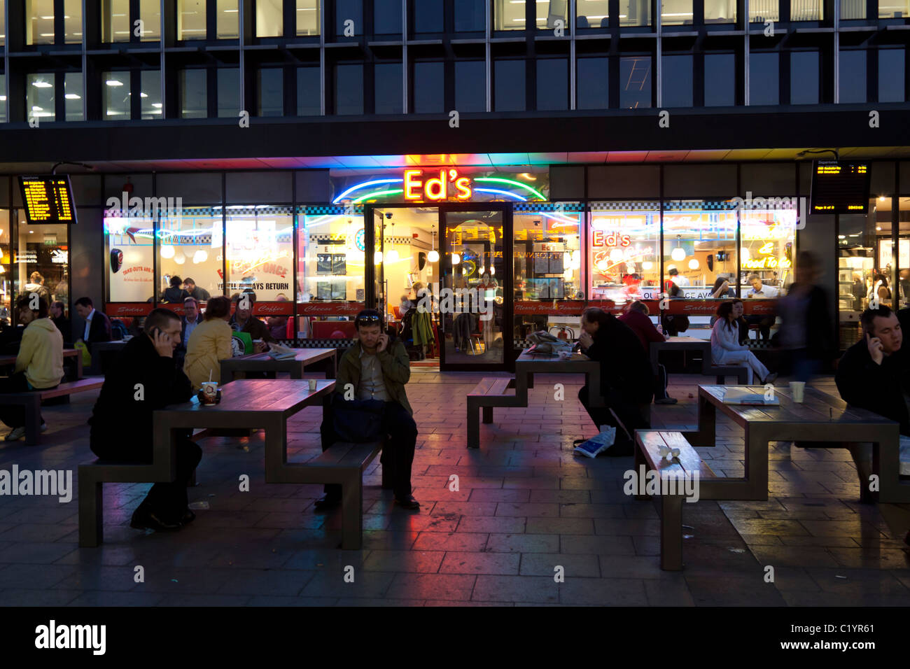 Ed's Diner - Euston Station - London Stock Photo