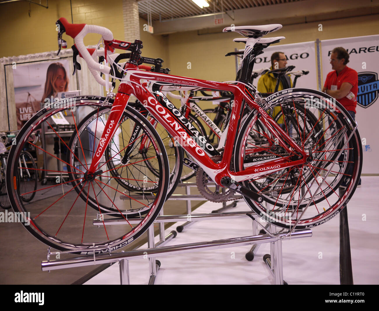 Expensive carbon fibre racing bicycles on display Stock Photo - Alamy