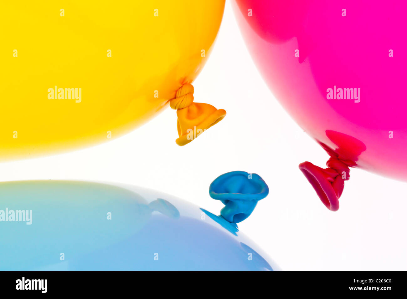 Colorful balloons. Symbol of lightness, freedom, celebration Stock Photo
