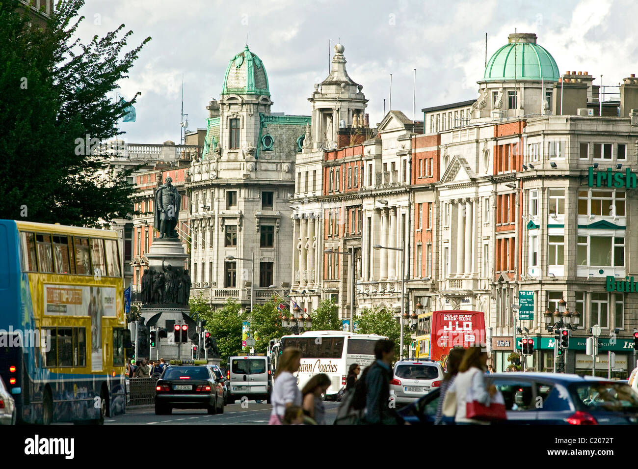O'Connell Street Dublin Irland Stock Photo