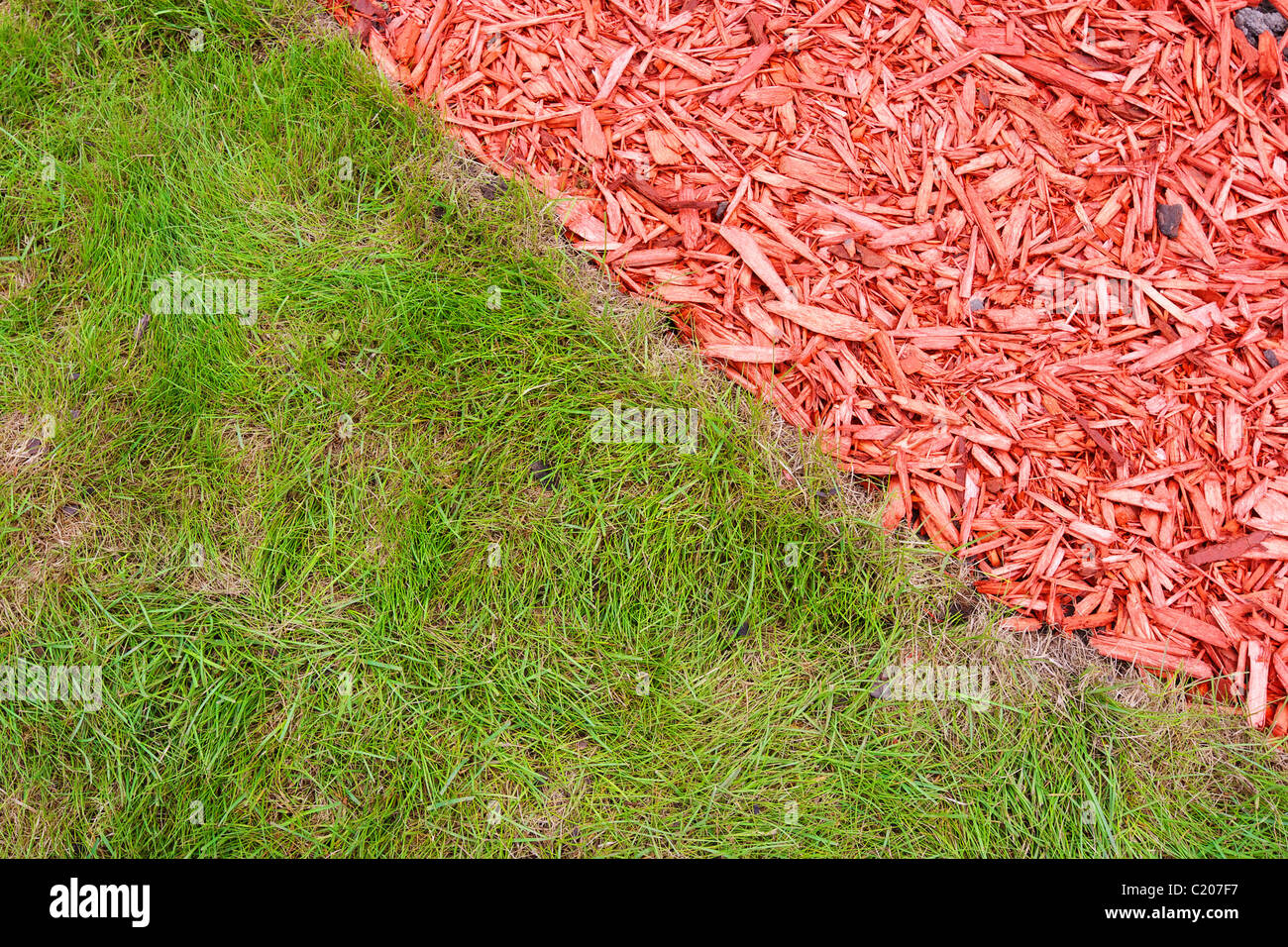 Grass and mulch Stock Photo Alamy