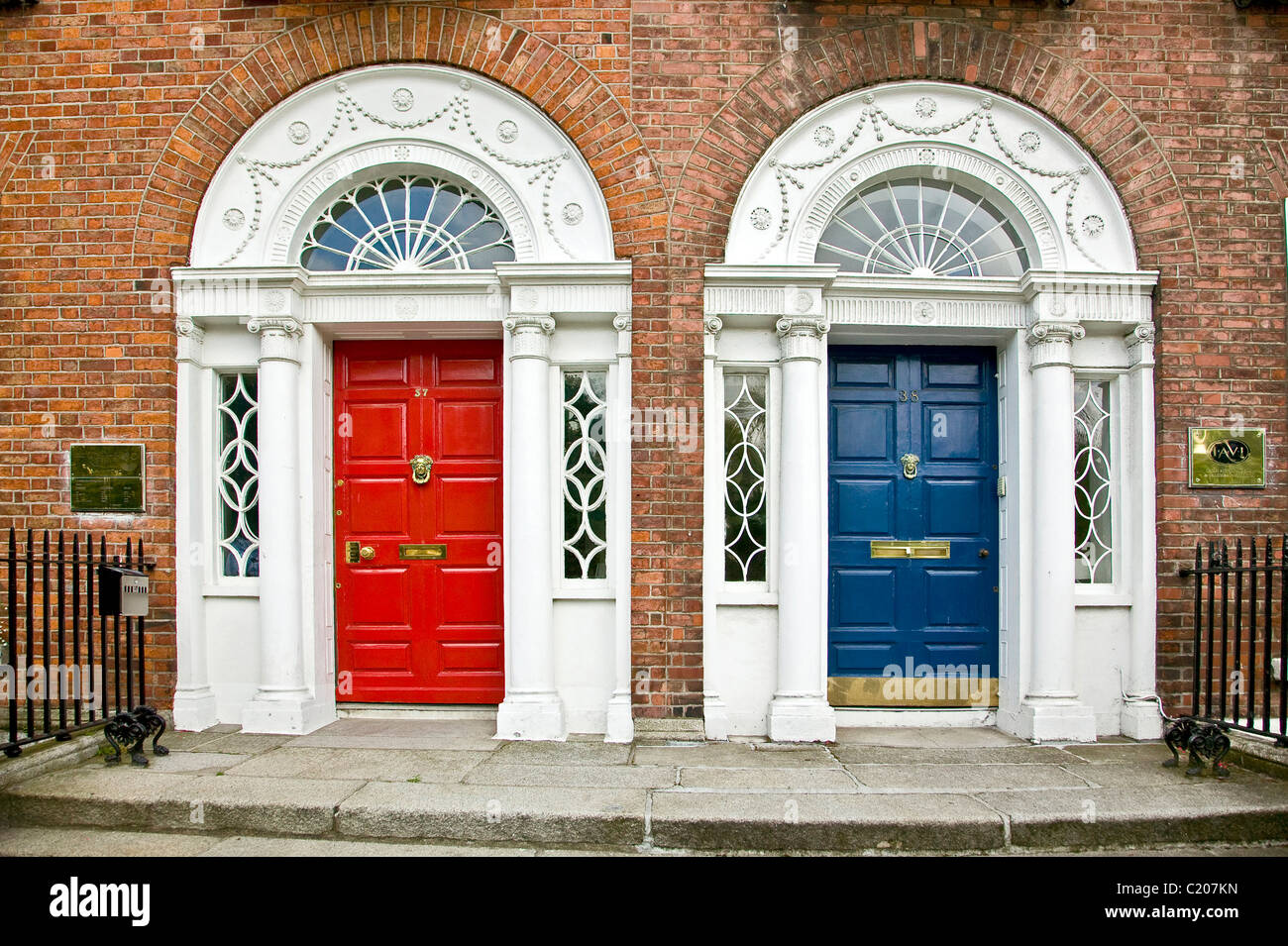 entrance doors in Dublin, Ireland Stock Photo