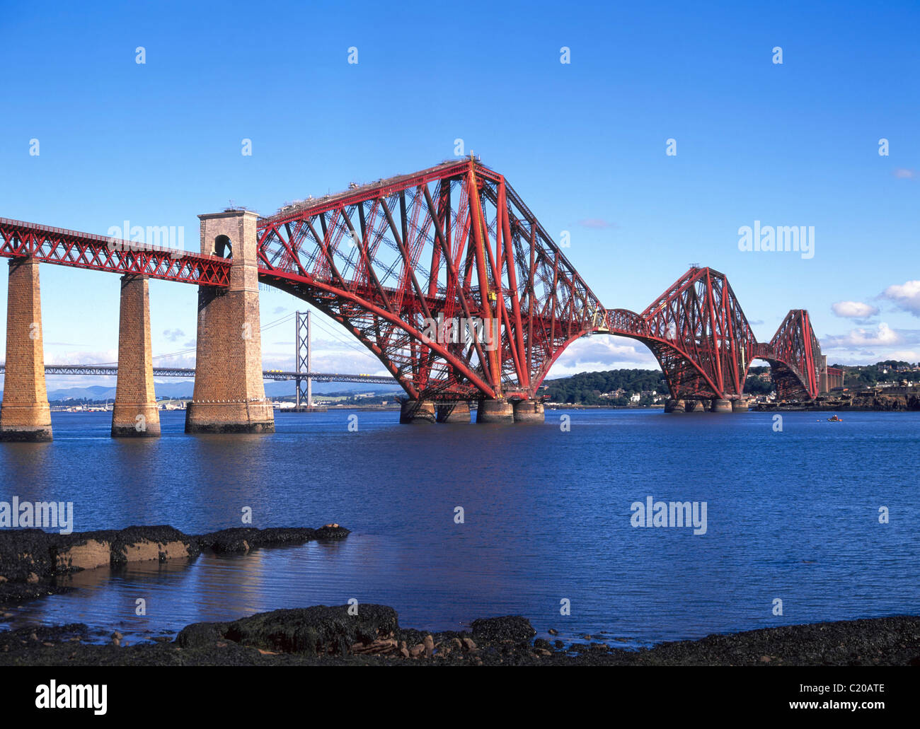 Historical Victorian Scotland Firth of Forth steel cantilever rail