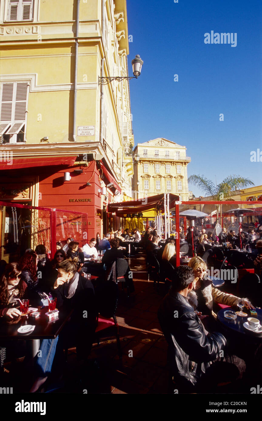 The Cours Saleya in Nice Stock Photo