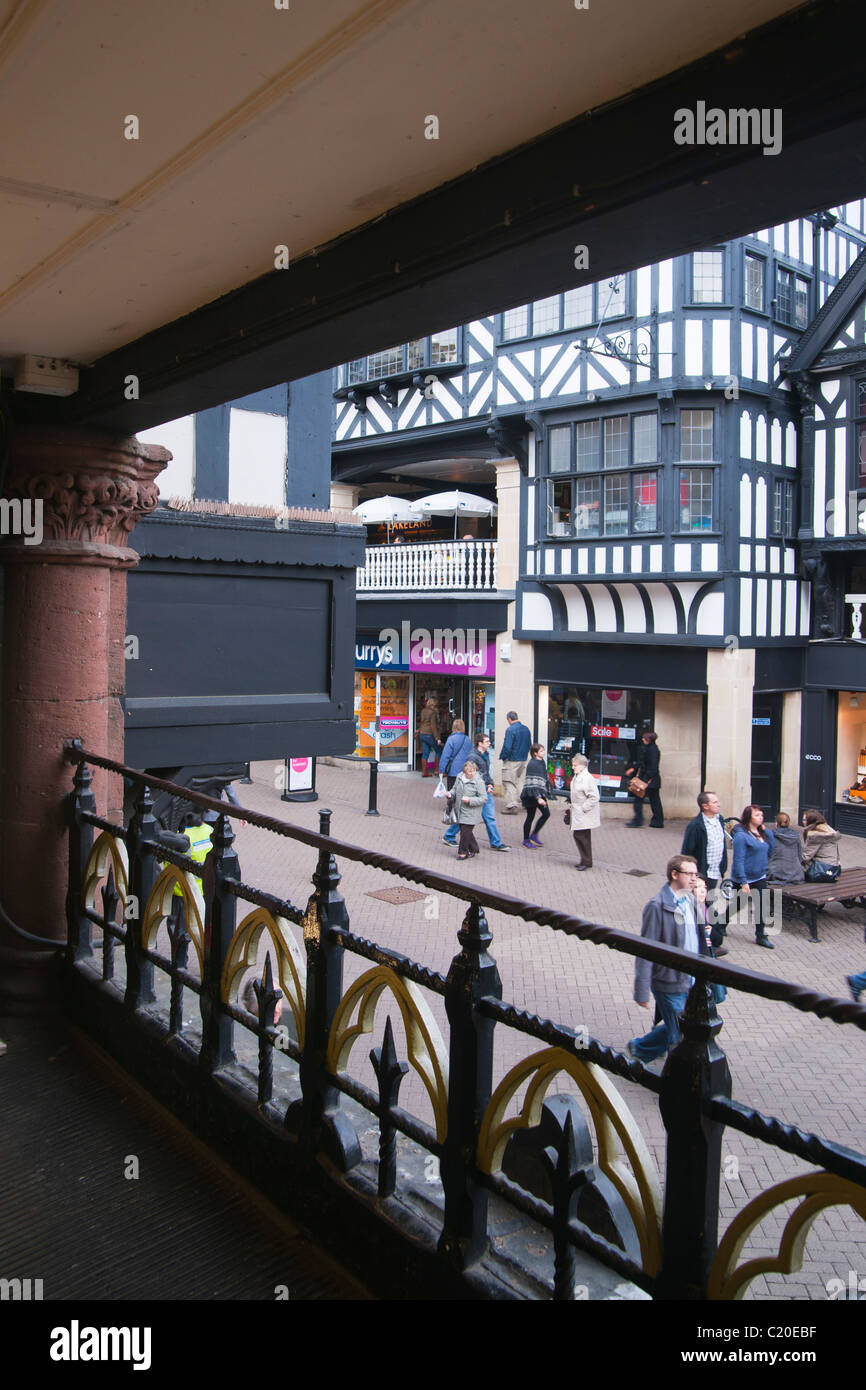 Chester city centre, rows arcade, England, March, 2011 Stock Photo - Alamy