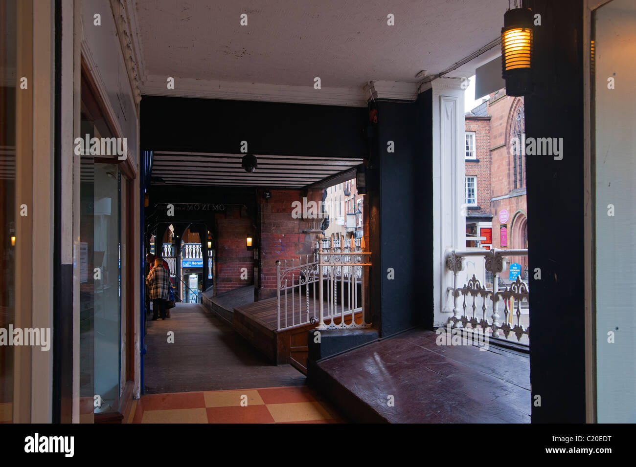 Chester city centre, rows arcade, England, March, 2011 Stock Photo - Alamy