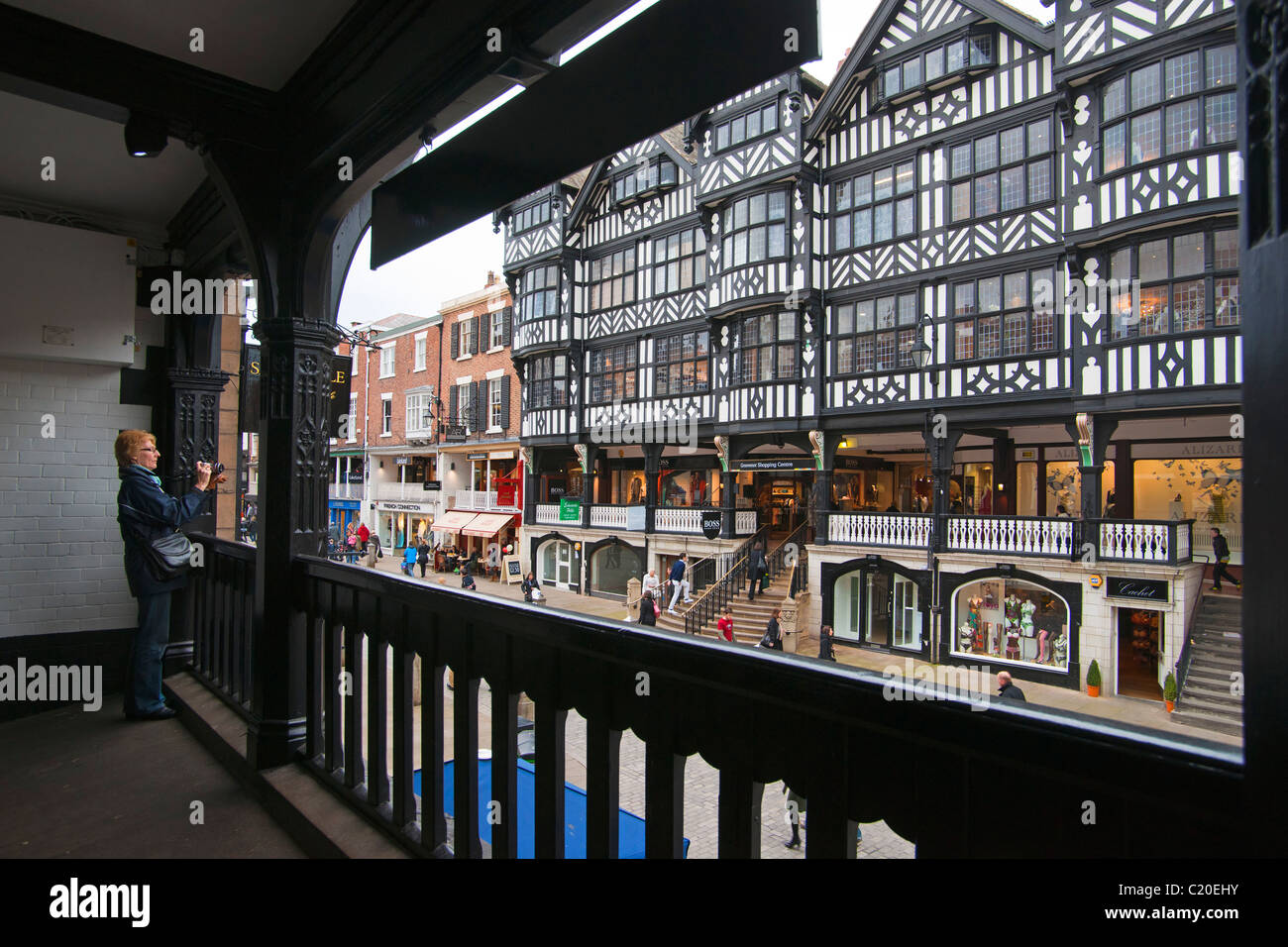 Chester city centre, rows arcade, England, March, 2011 Stock Photo - Alamy