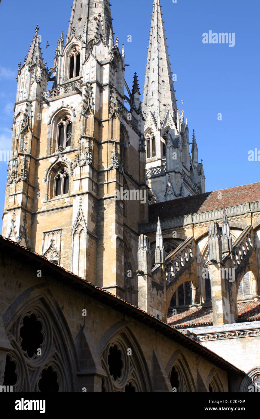 The Cathedral of St-Marie in Bayonne in South-West-France in Europe Stock Photo