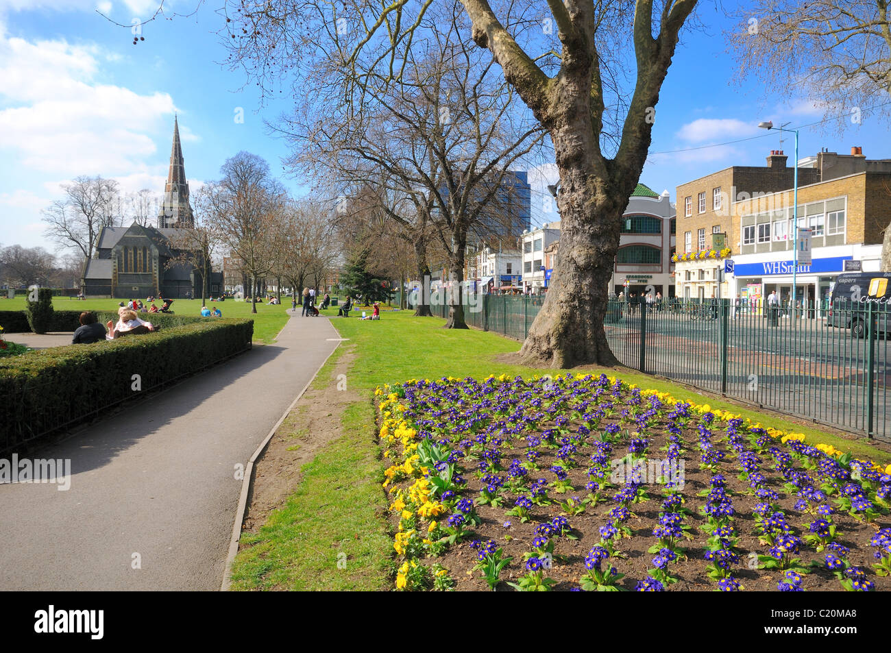 Turnham Green and Chiswick High Road West London Stock Photo