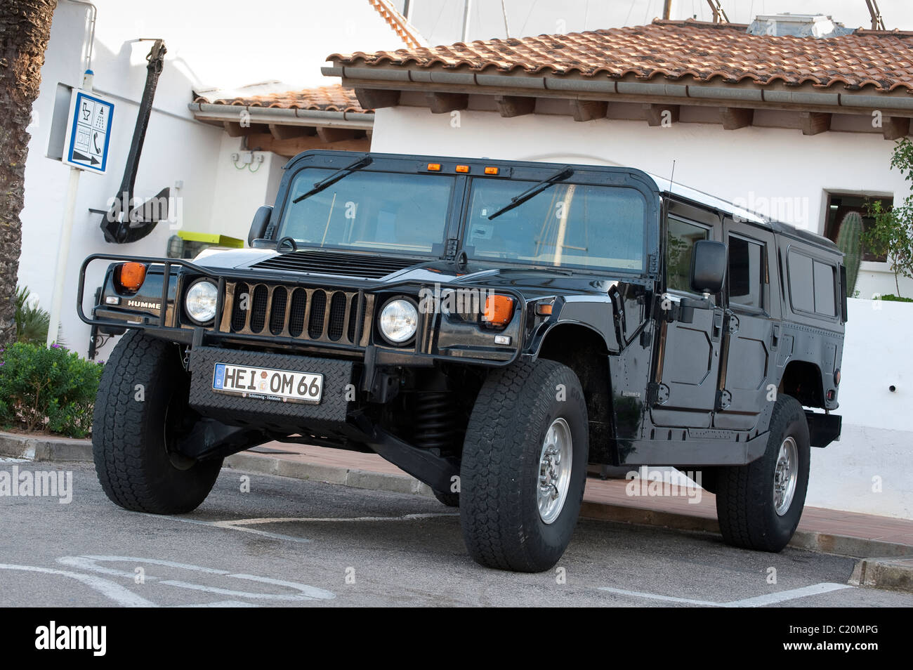 Hummer H1 civilian off road vehicle in Spain. Stock Photo