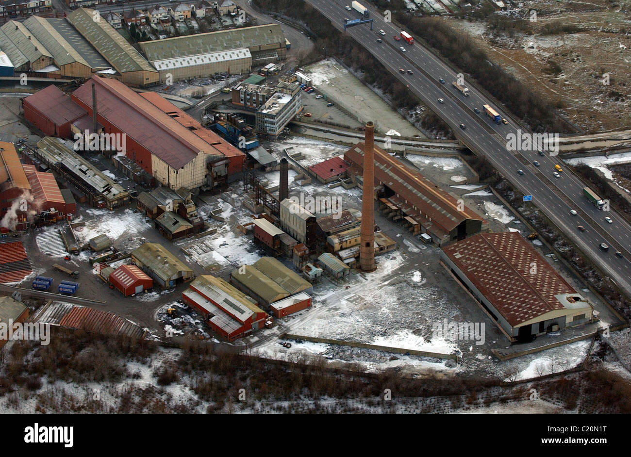 Aerial view of IMI James Bridge copper works in Darlaston Road Walsall