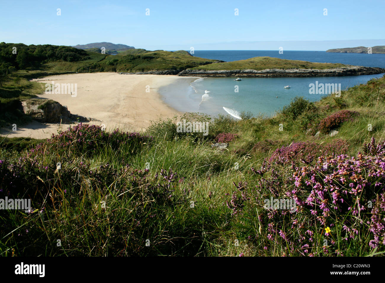 Beach on Ards Peninsula by Creeslough monastery, Donegal, Ireland Stock Photo