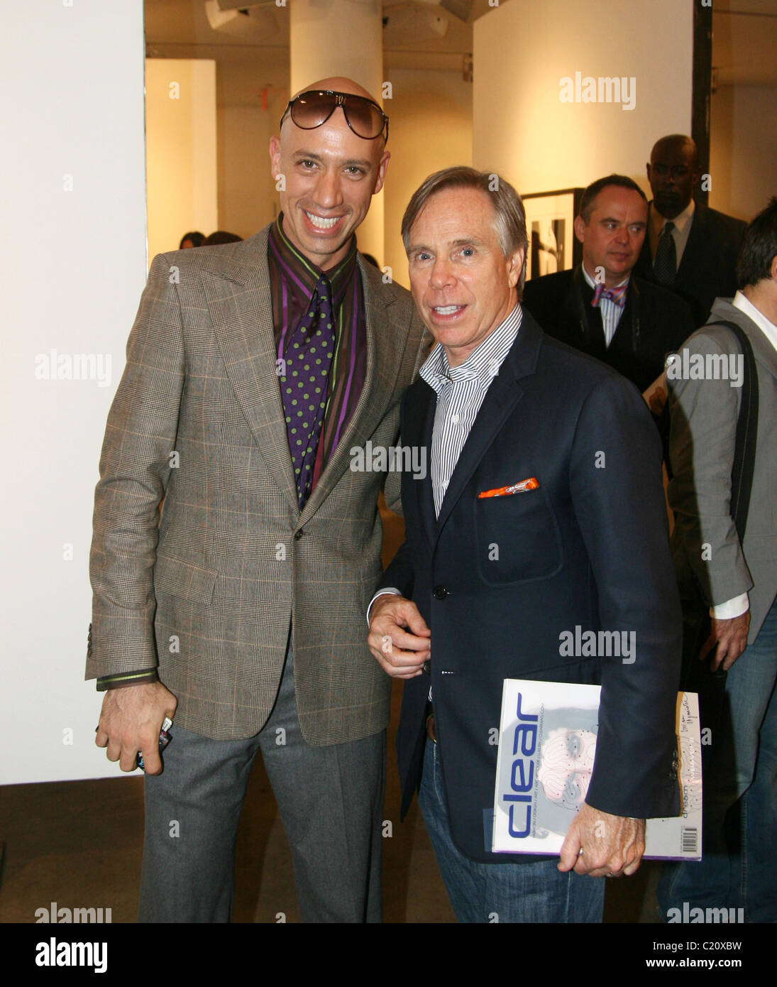 Robert Verdi and Tommy Hilfiger Launch of book project Fashion Etcetera by Sam Haskins hosted by Tommy Hilfiger at The Milk Stock Photo