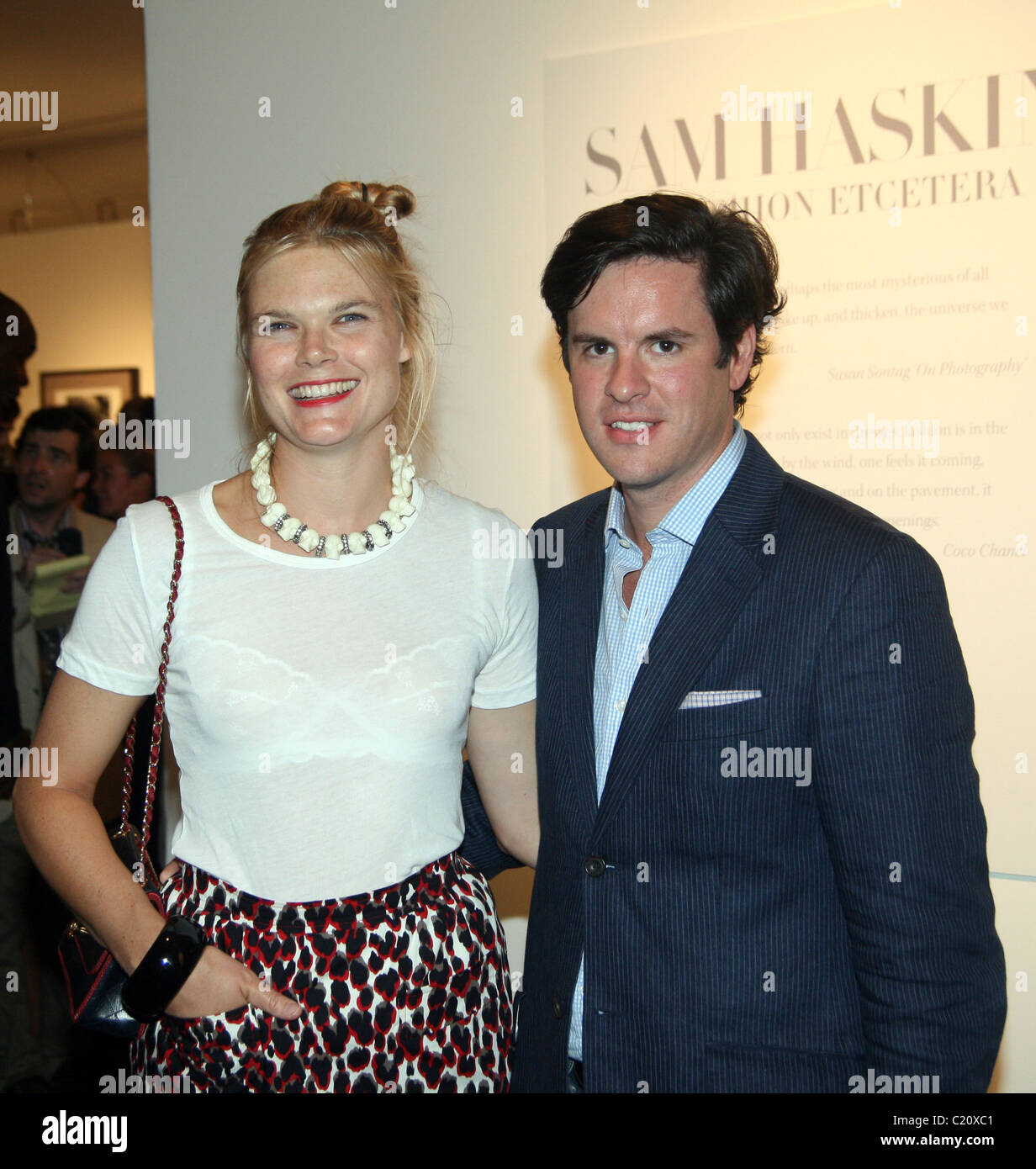 Kate Schelter and guest  Launch of book project Fashion Etcetera by Sam Haskins hosted by Tommy Hilfiger at The Milk Gallery Stock Photo