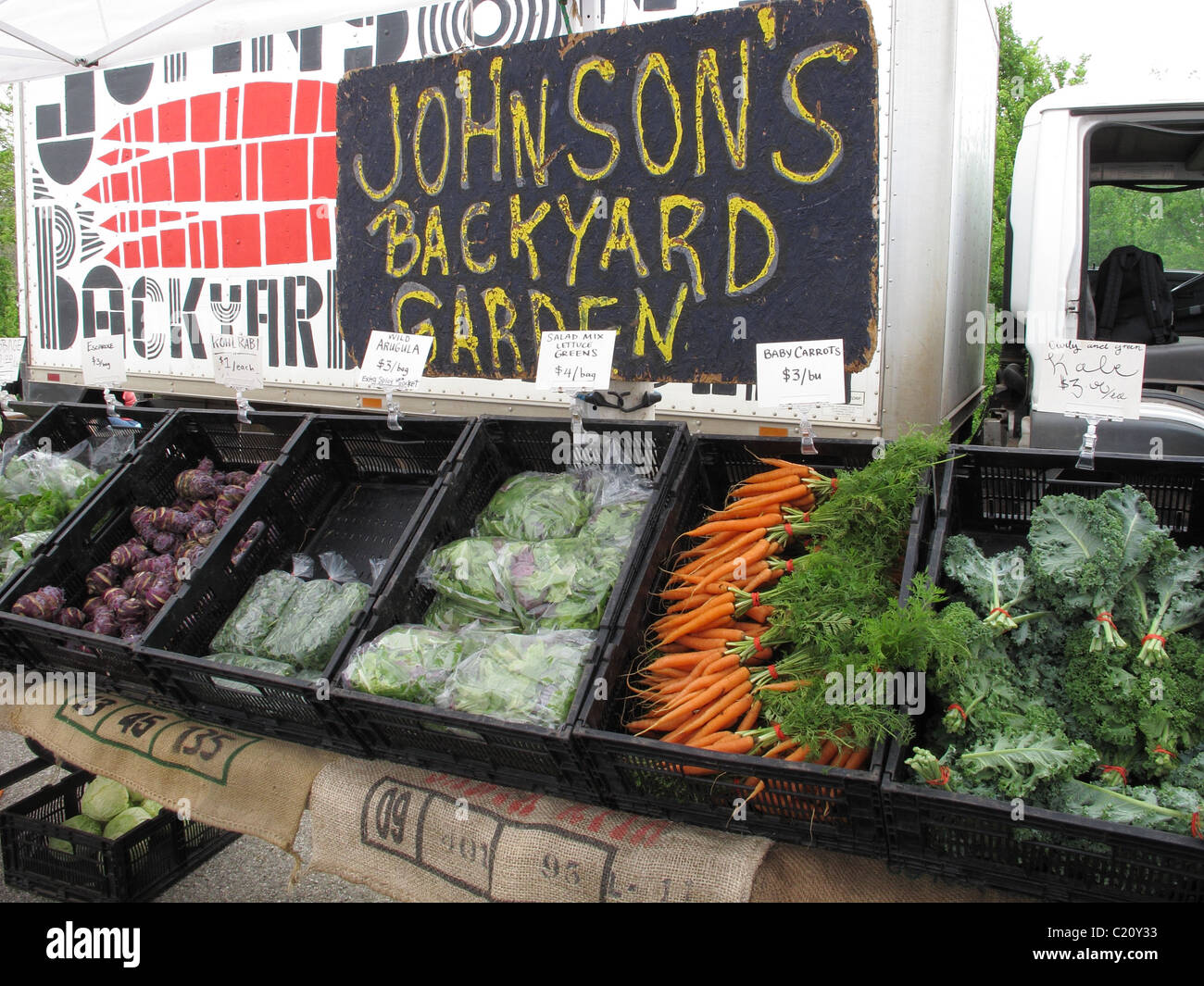 Fresh produce at the Austin Farmers' Market Stock Photo