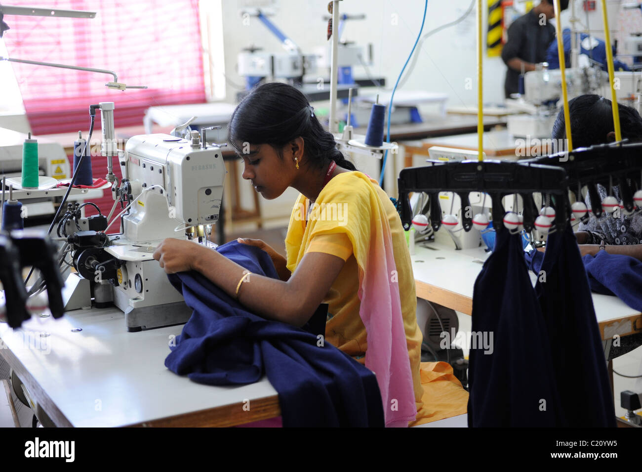 India, Tamil Nadu, Tirupur , women work in fair trade textile factory