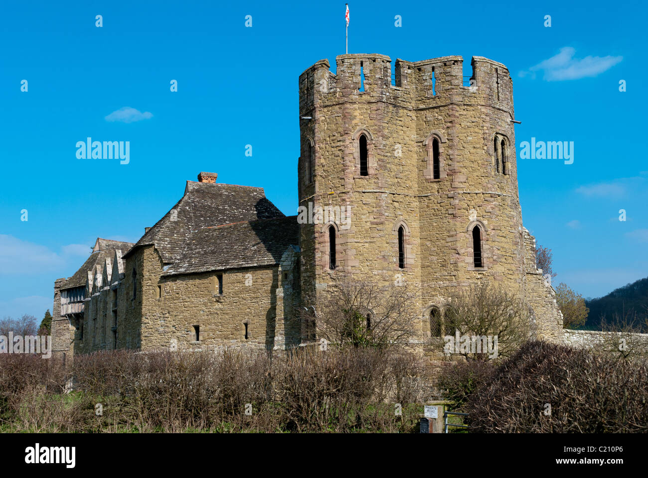 Stokesay Castle in Shropshire Stock Photo