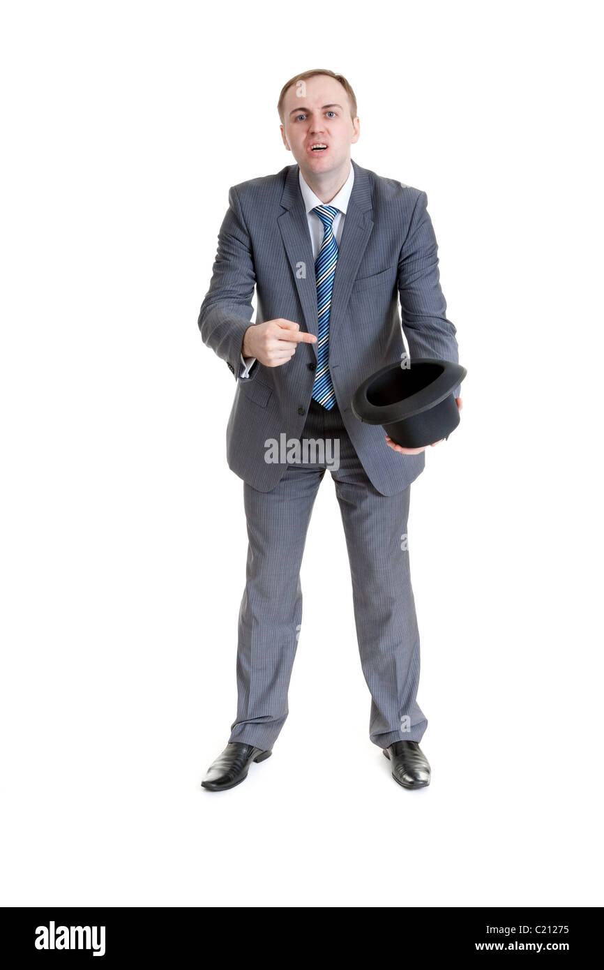 young businessman isolated on white background Stock Photo - Alamy
