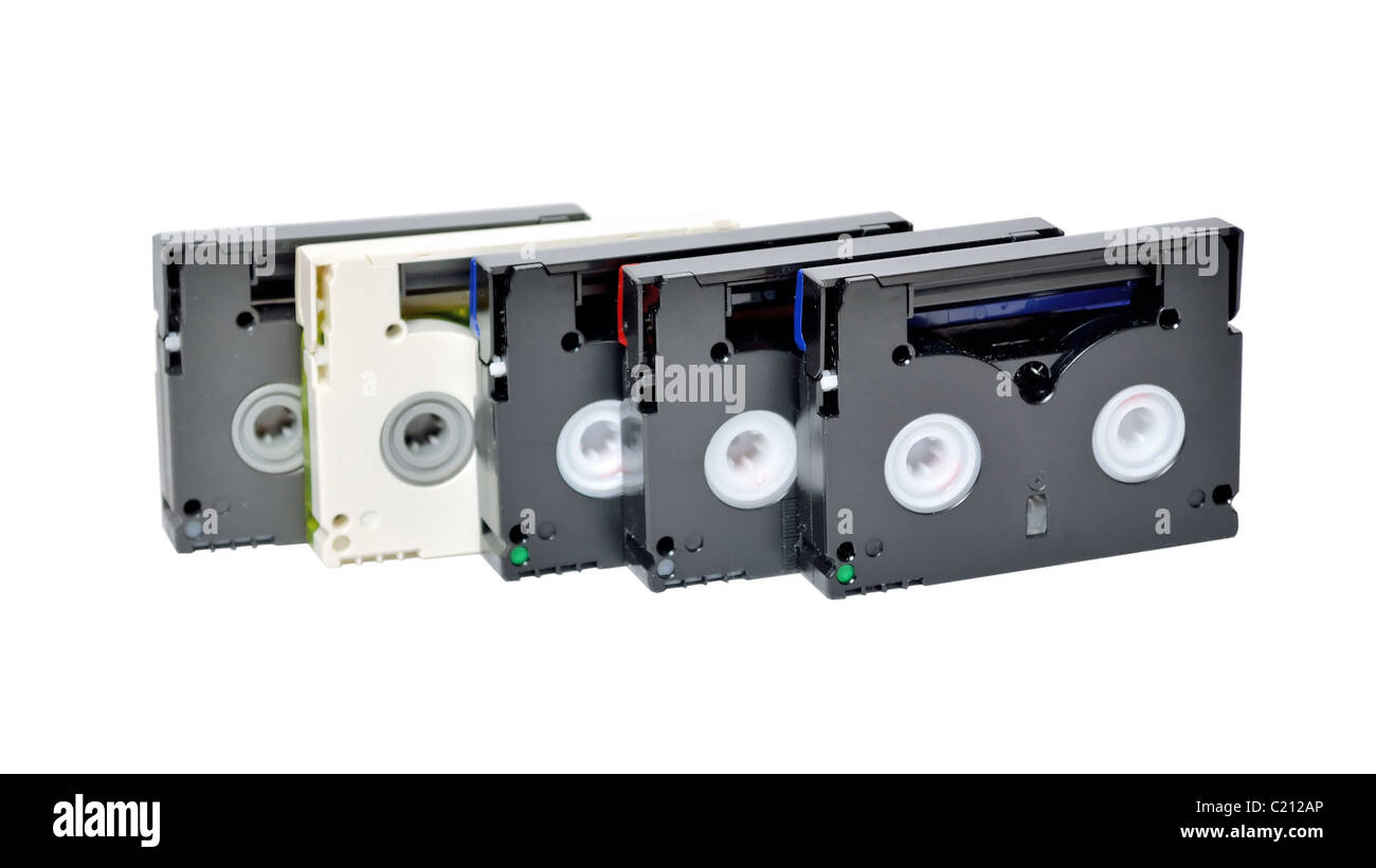 Mini DV cassettes Stock Photo