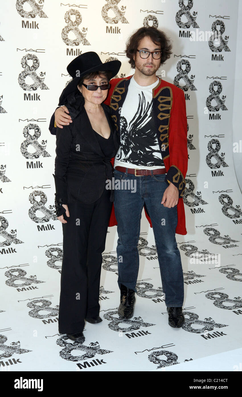 Yoko Ono and Sean Lennon Mercedes-Benz IMG New York Fashion Week