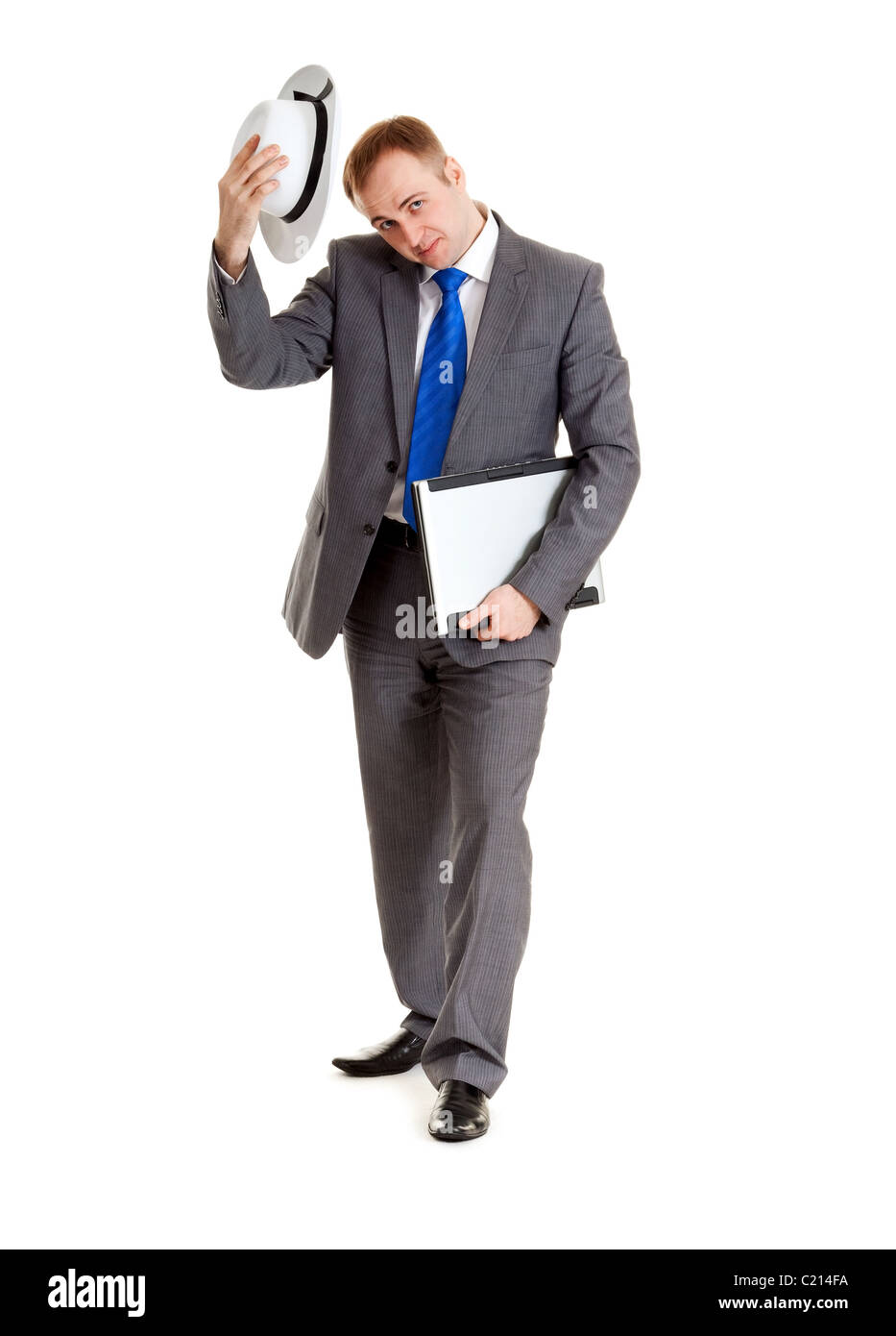 young businessman isolated on white background Stock Photo - Alamy