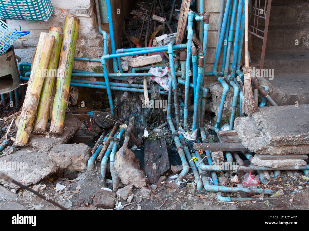 water supply. yangon. Myanmar Stock Photo Alamy