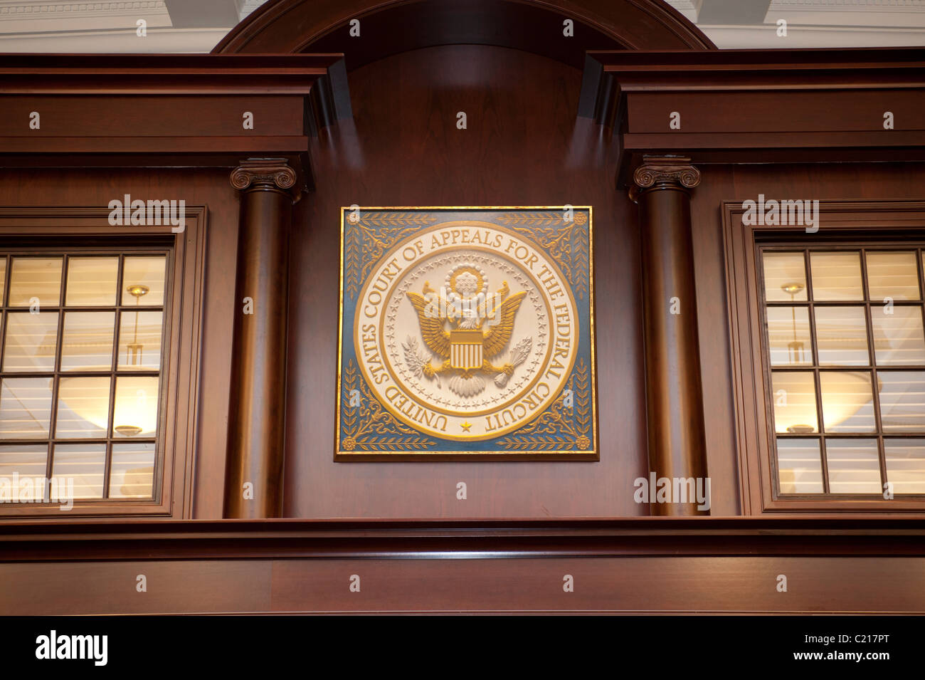 Interior United States Court of Appeals for the federal circuit -  Seal - Washington DC Stock Photo