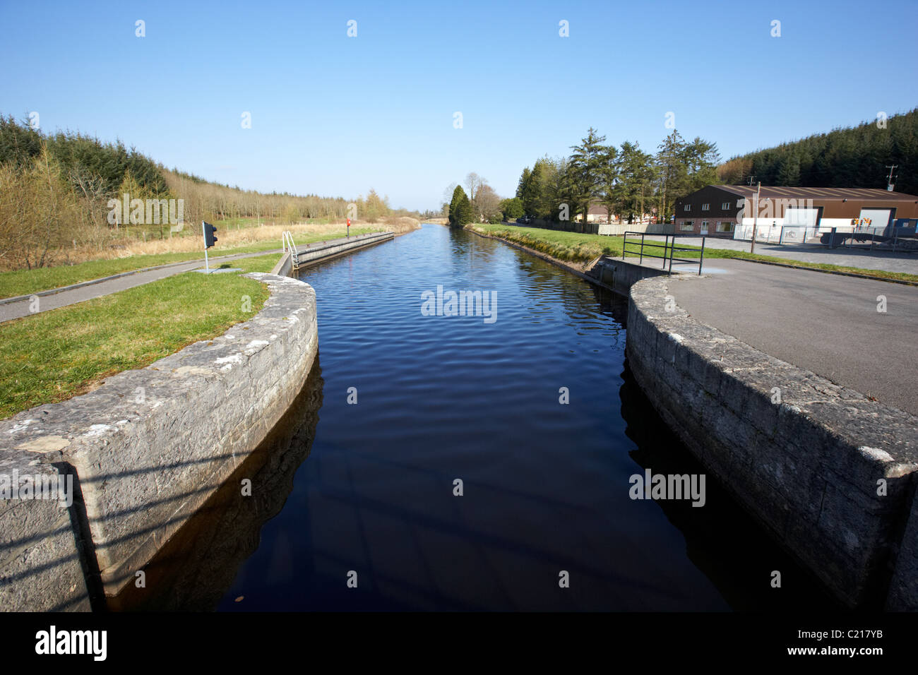 entrance to Lock 9 Kilclare Upper Lock Shannon-Erne Waterway County Leitrim Republic of Ireland Stock Photo