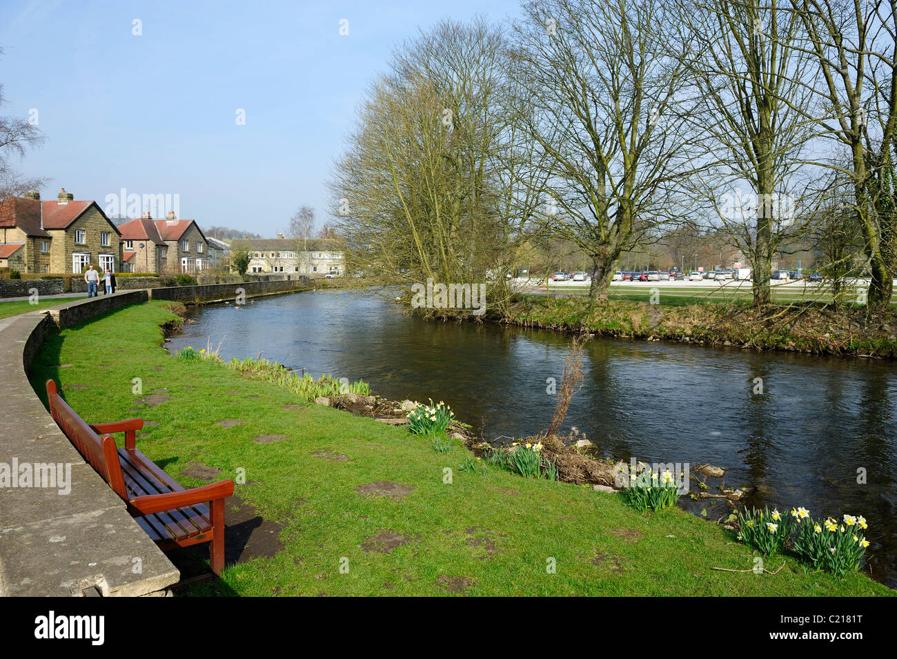 river wye near bakewell town centre derbyshire england uk Stock Photo Alamy
