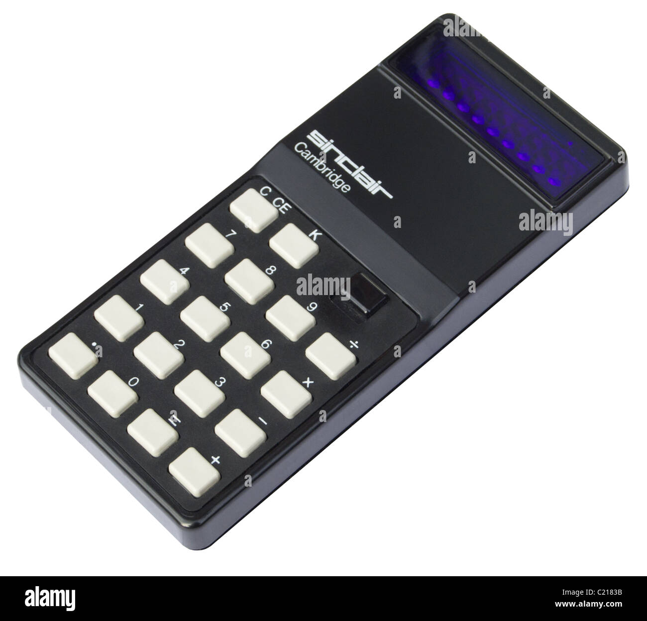 Sinclair Cambridge calculator from the 1970s (cutout) Stock Photo