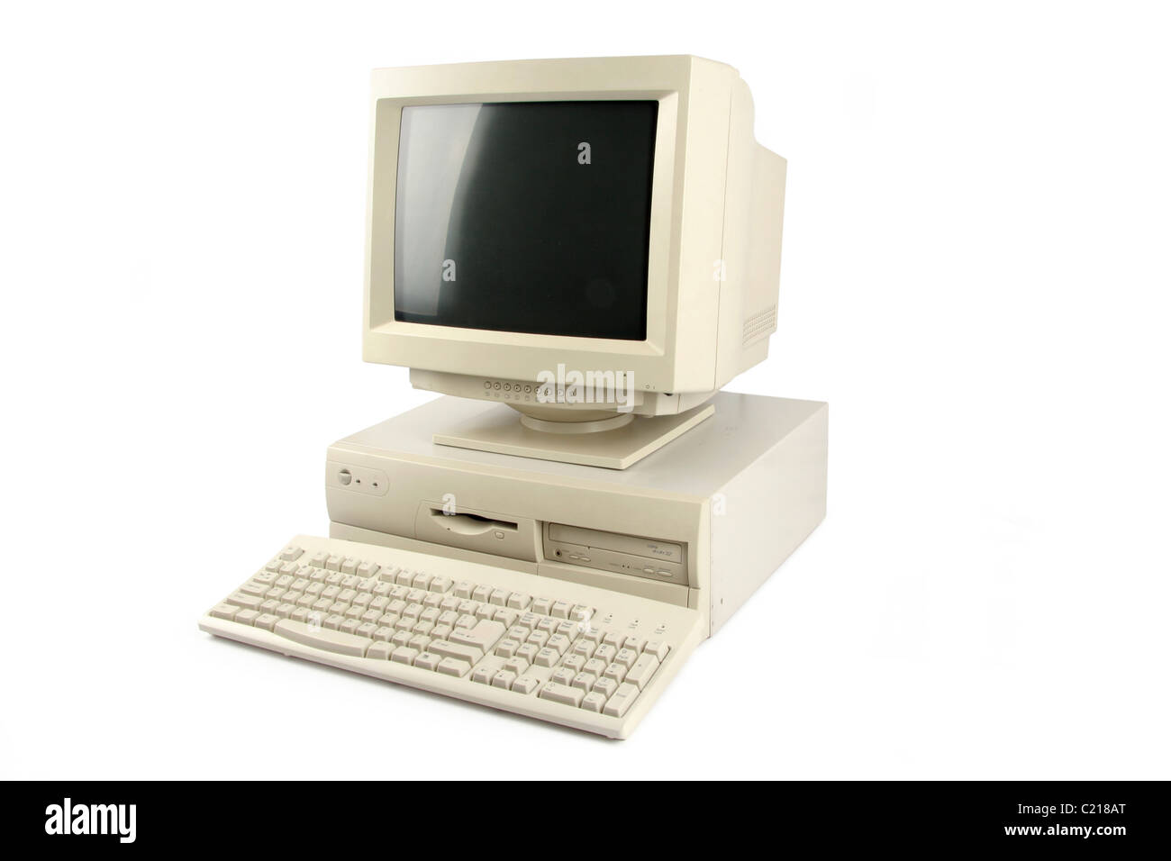 isolated old desktop computer Stock Photo: 35678576 - Alamy