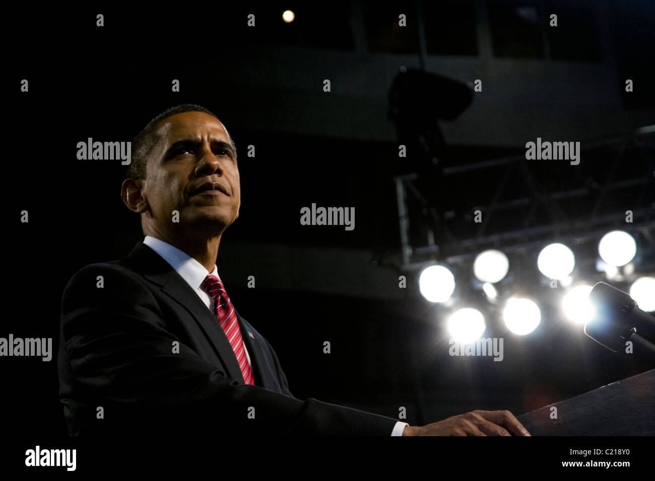 Barack Obama, mellon arena,October 27, 2008, October 27th, 2008 Election, presidential, nominee, Stock Photo