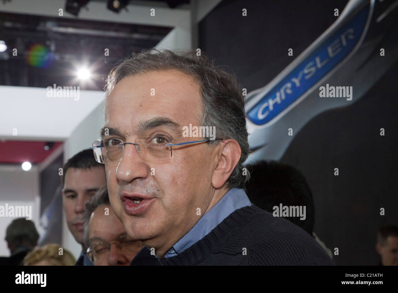 Detroit, Michigan - Sergio Marchionne, CEO of Fiat and Chrysler, at the North American International Auto Show. Stock Photo