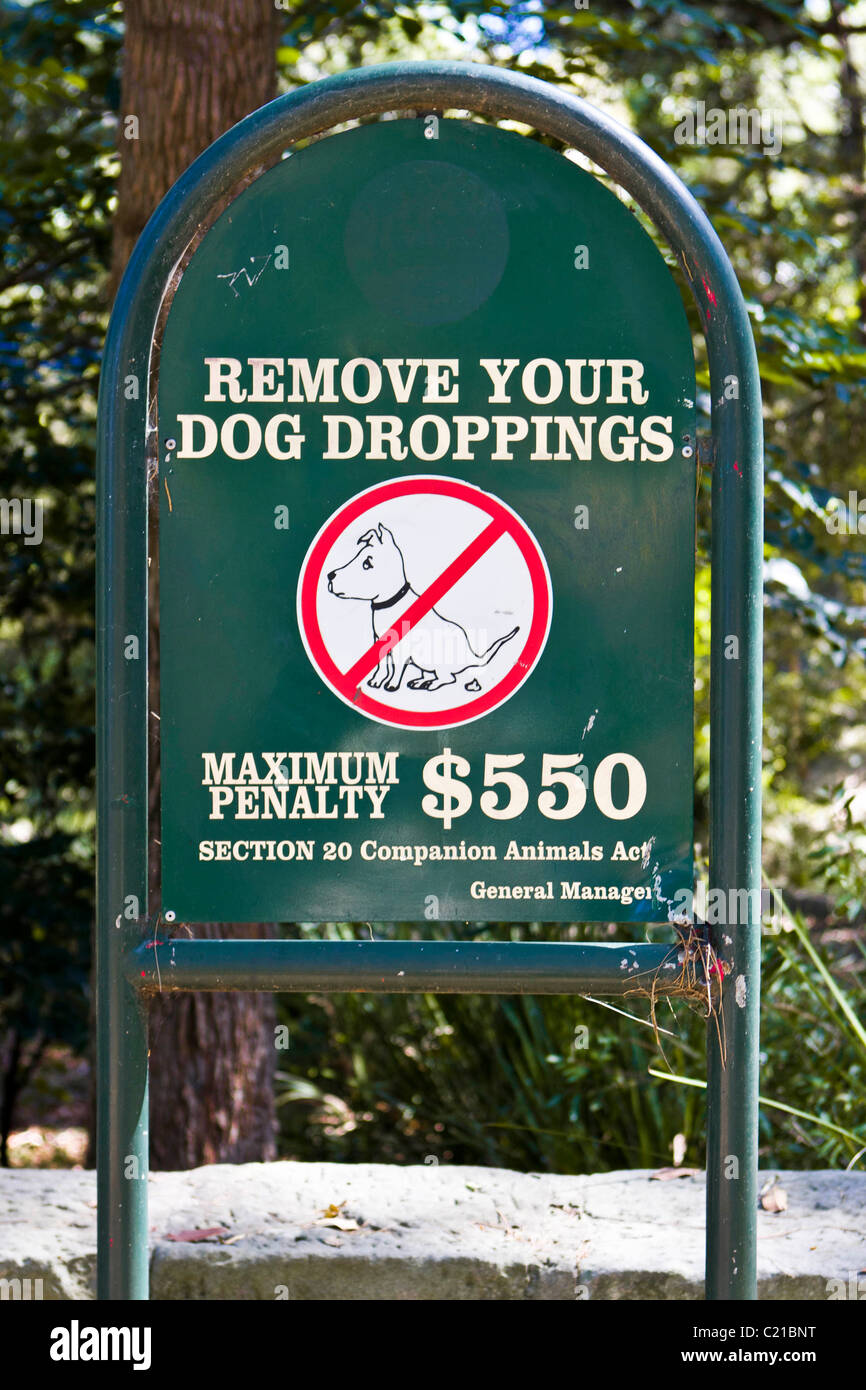 Sign: Remove Your Dog Droppings Stock Photo