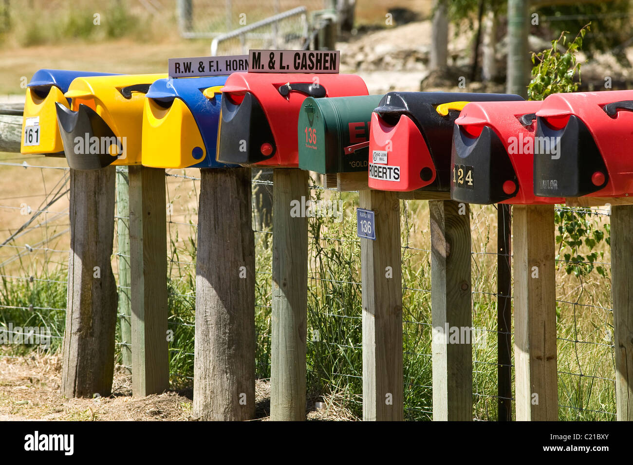 Letterboxes New Zealand Stock Photo Alamy