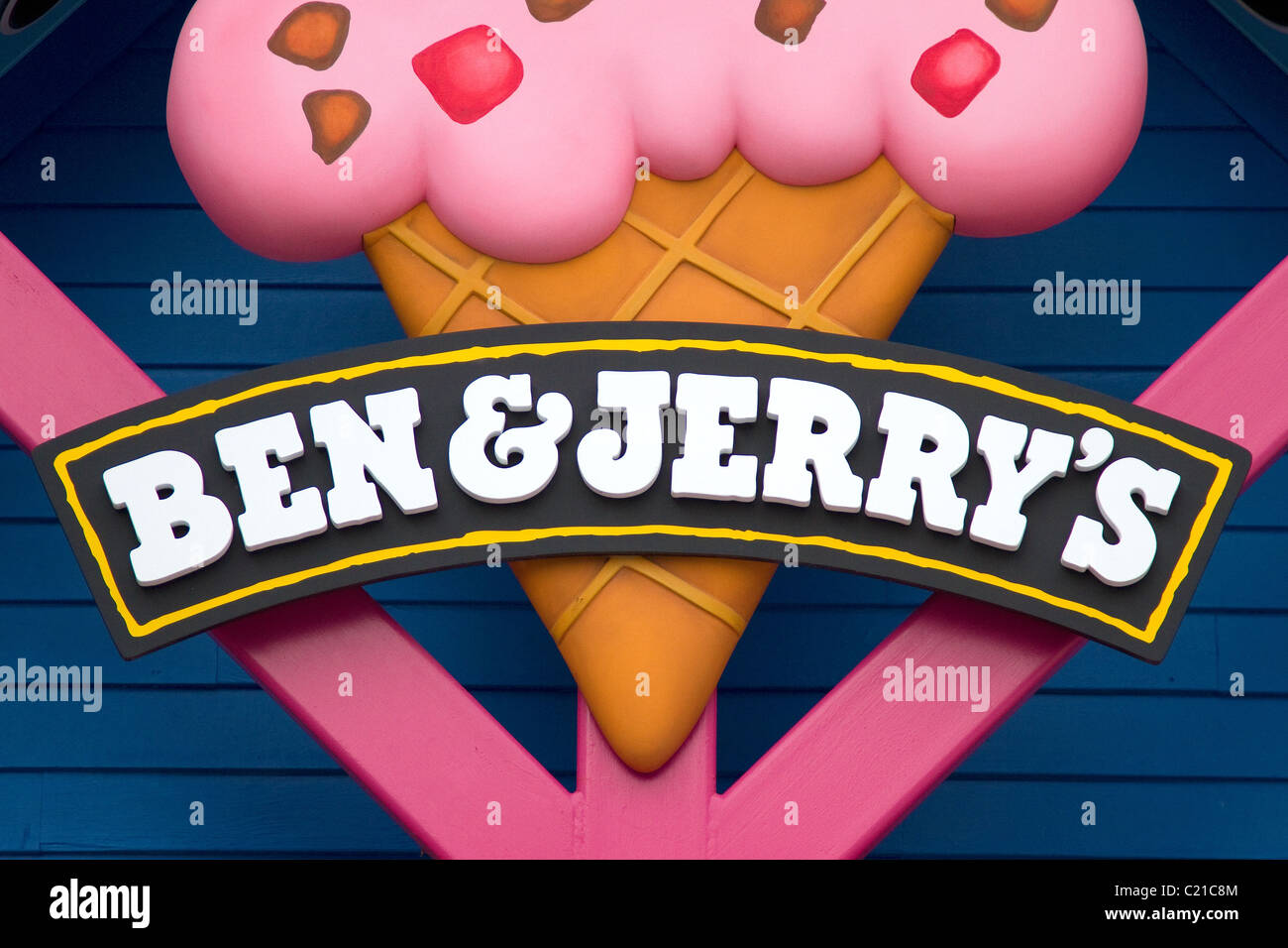 Ben and Jerry's, Ben and Jerry, ice cream factory in Waterbury, Vermont, USA. Stock Photo