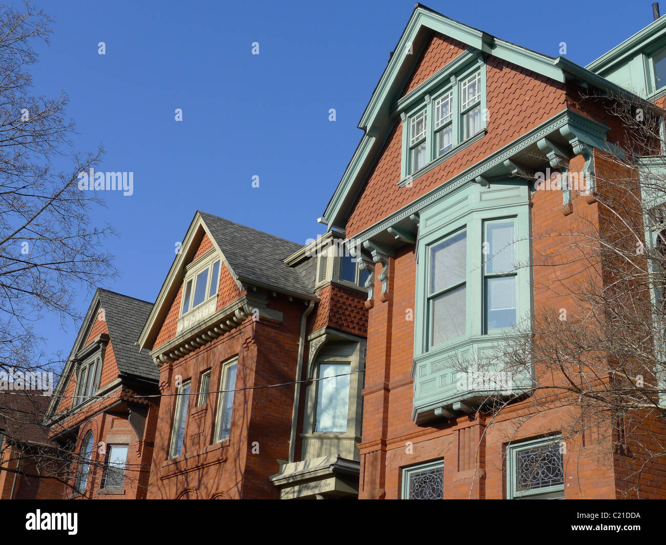 Old Victorian Houses in Toronto Stock Photo Alamy