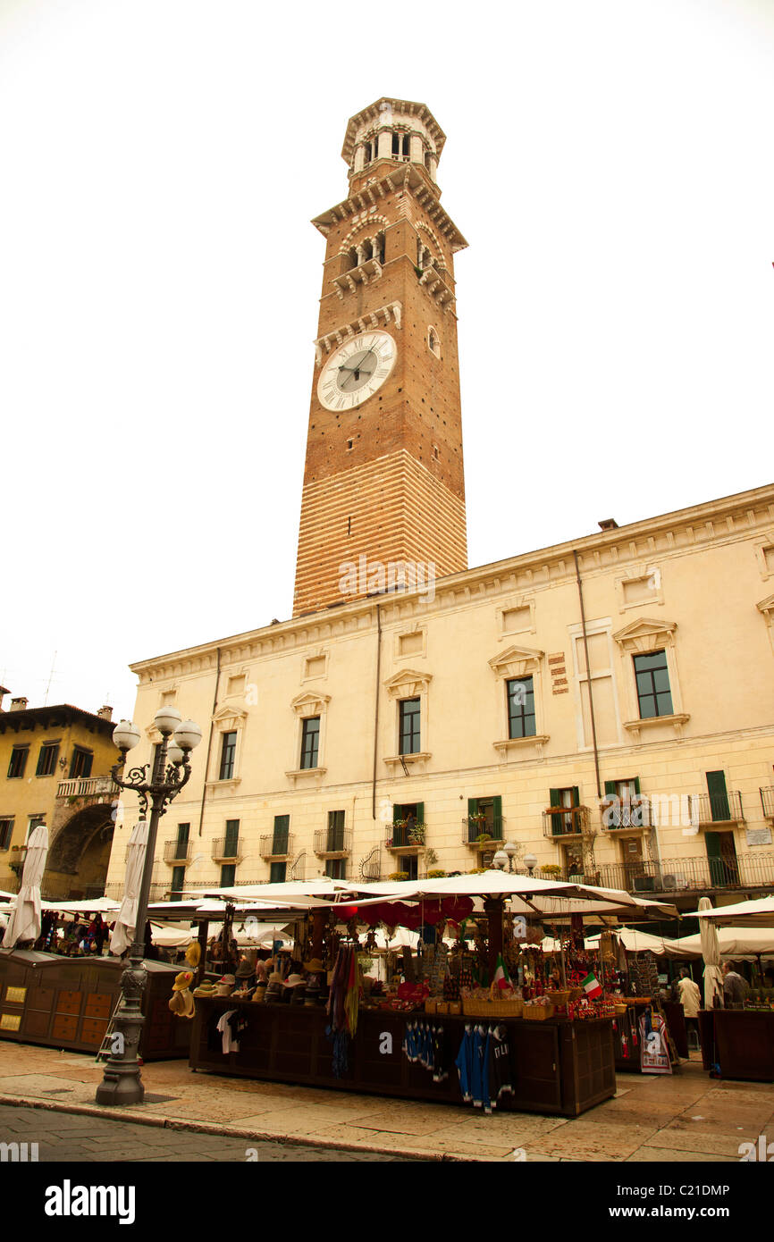 Outdoor market in Verona Italy. Stock Photo