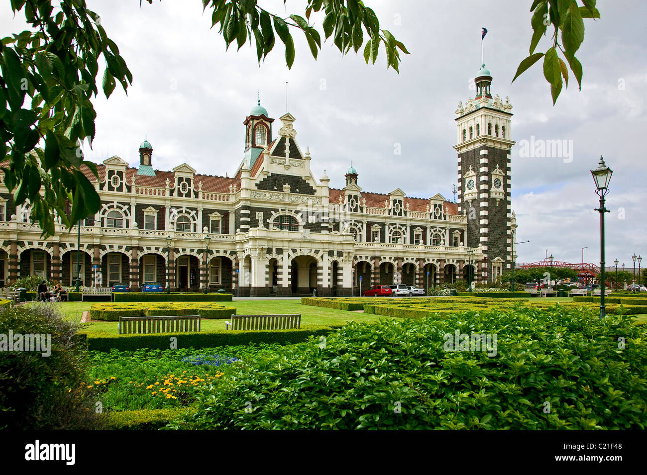 railway station Dunedin New Zealand Stock Photo