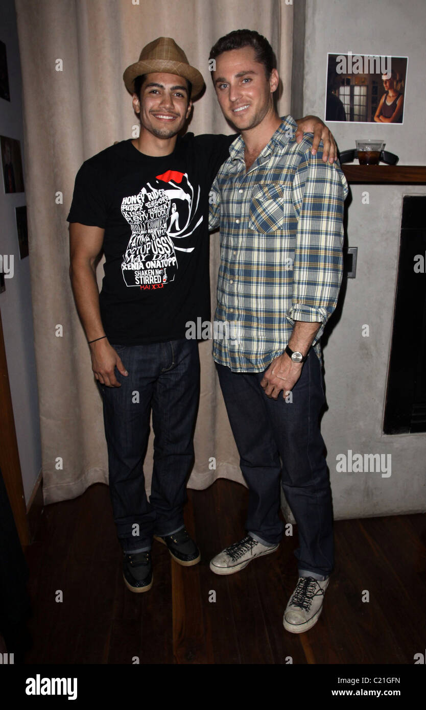 Rick Gonzalez and Derek Magyar 'Flying Lessons' wrap party held at the Roosevelt Hotel in Hollywood Los Angeles, California - Stock Photo
