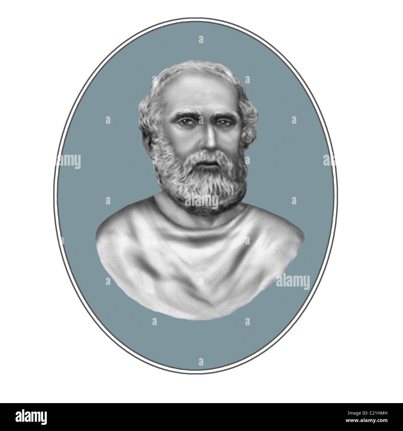 Plato c428 348 BC Greek Philosopher Illustration from an Engraving Stock Photo