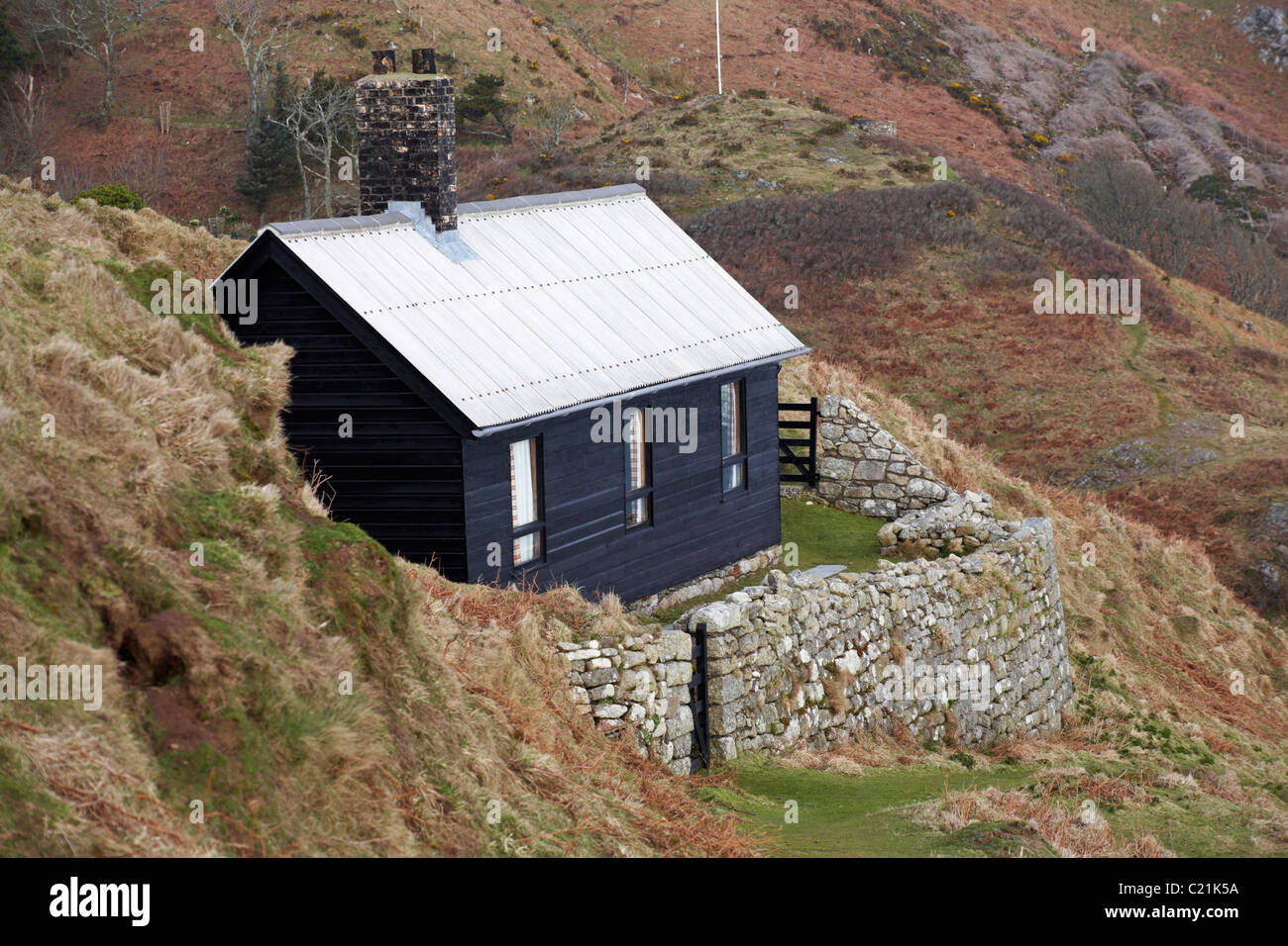 Hanmers cottage accommodation on Lundy Island, Devon, England UK in March Stock Photo