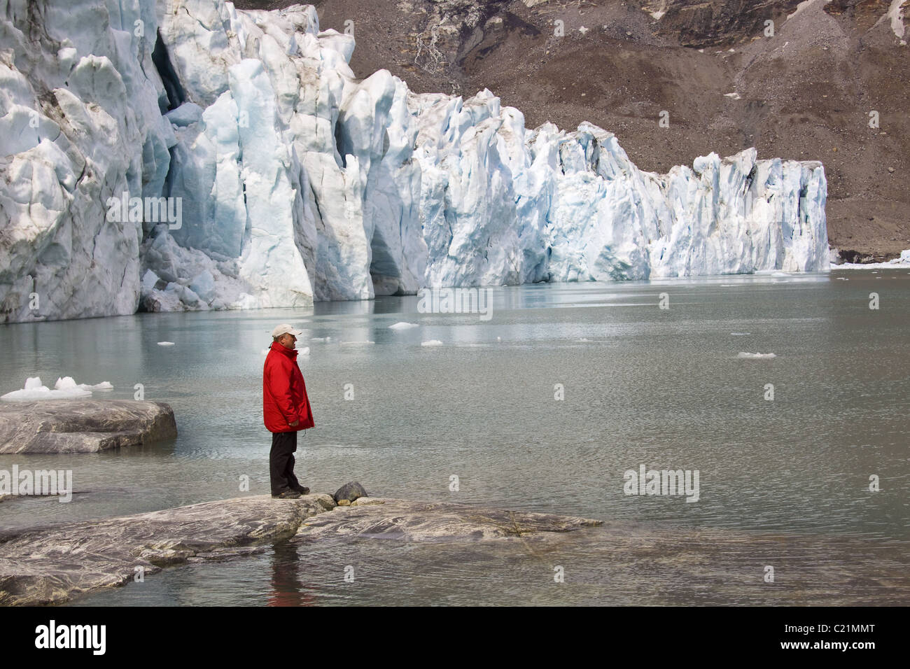 Karale glacier, Greenland Stock Photo