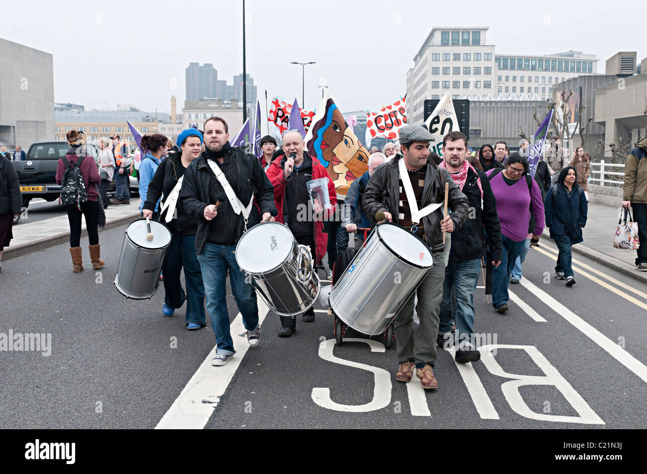 Angry March Angry marchers hi-res stock photography and images - Alamy