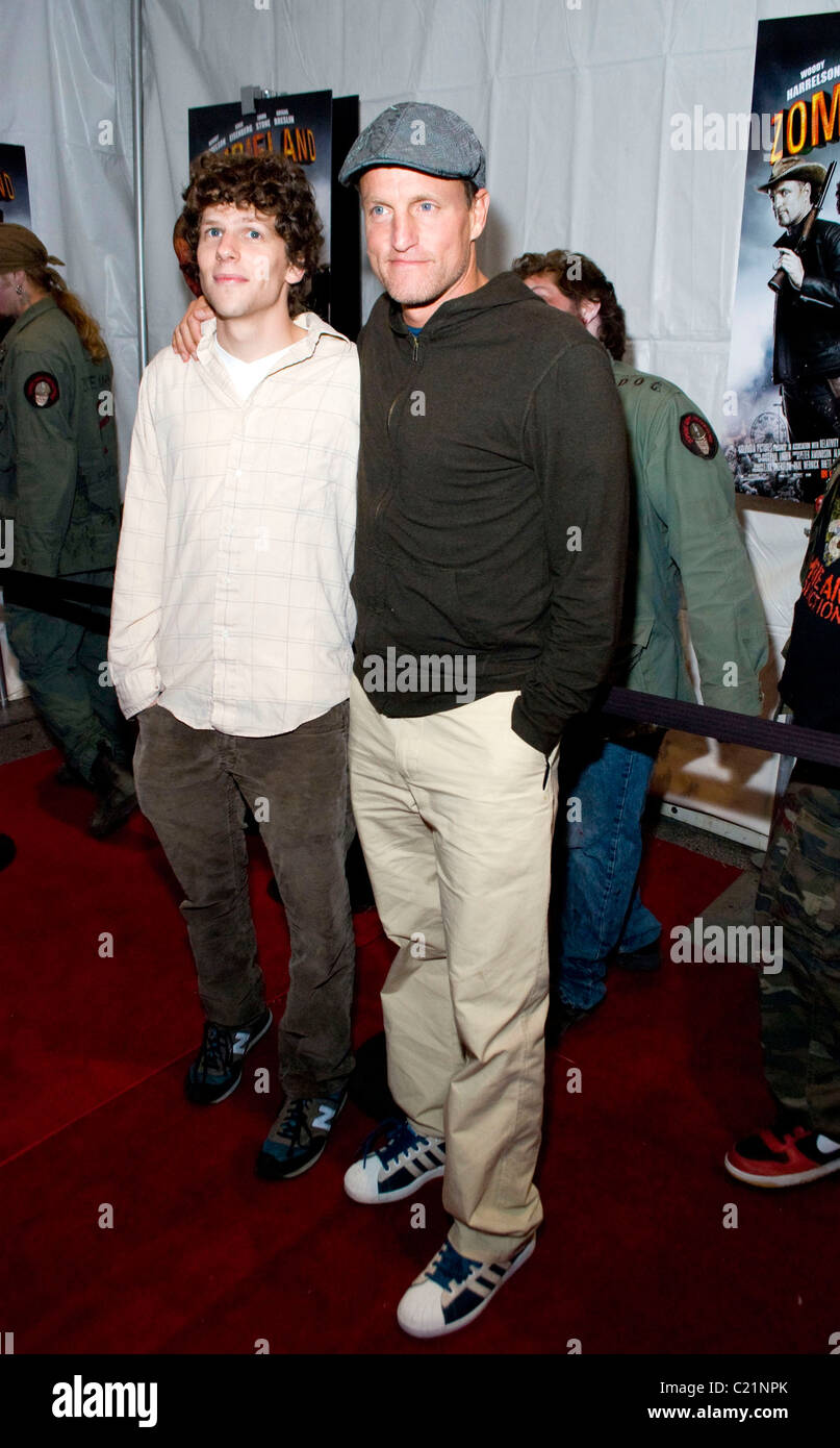 Jesse Eisenberg and Woody Harrelson Chicago premiere of 'Zombieland