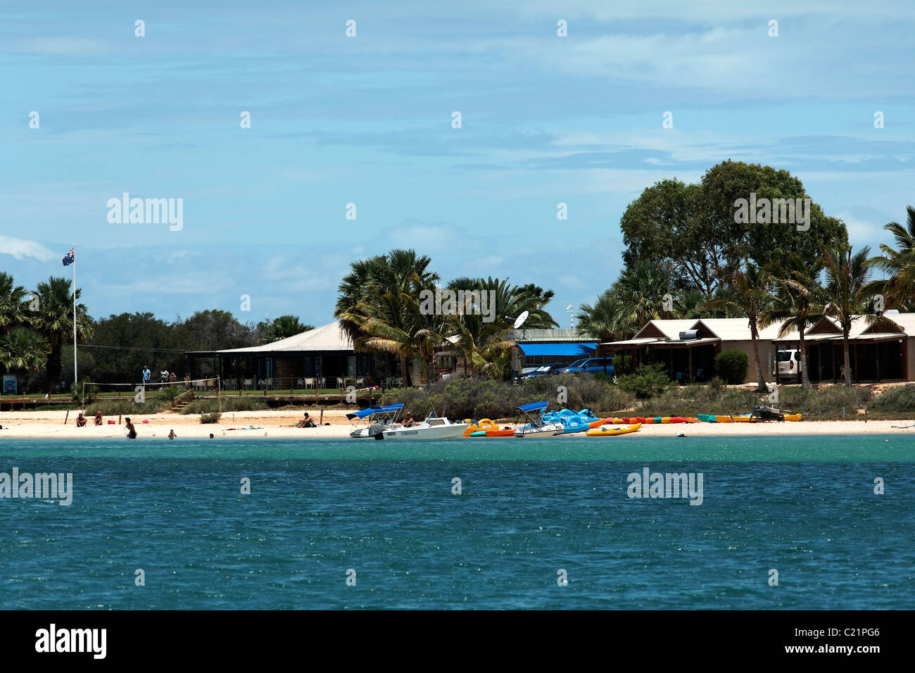 Monkey Mia Coastal Resort, Shark Bay Western Australia Stock Photo