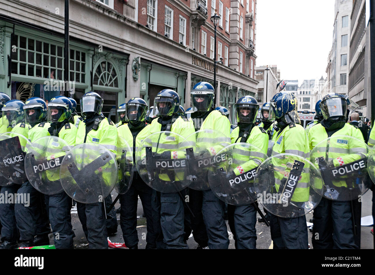 riot police at the march for the alternative by the tuc in london 26th ...