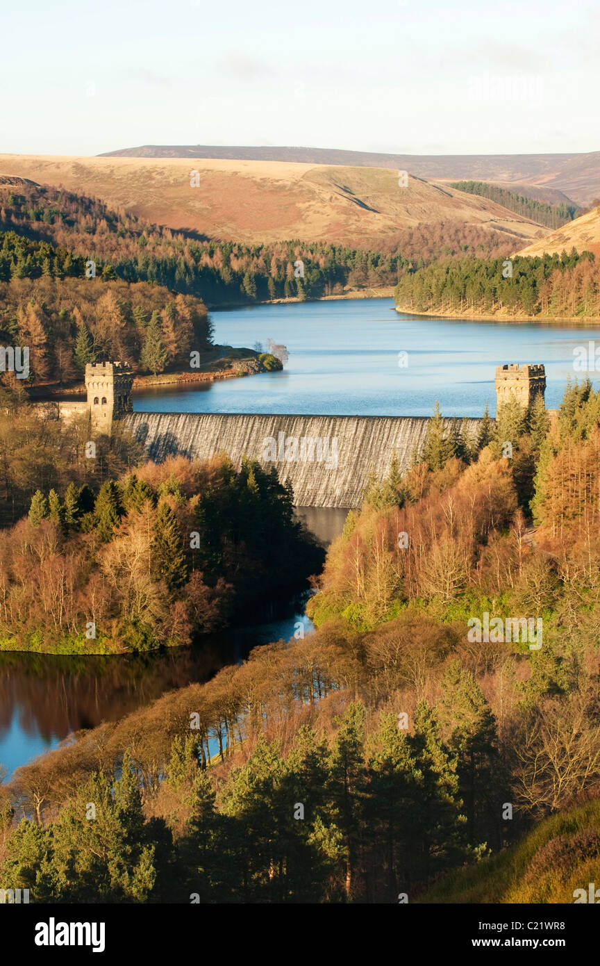 Derwent reservoir howden dam peak district national park hi-res stock ...